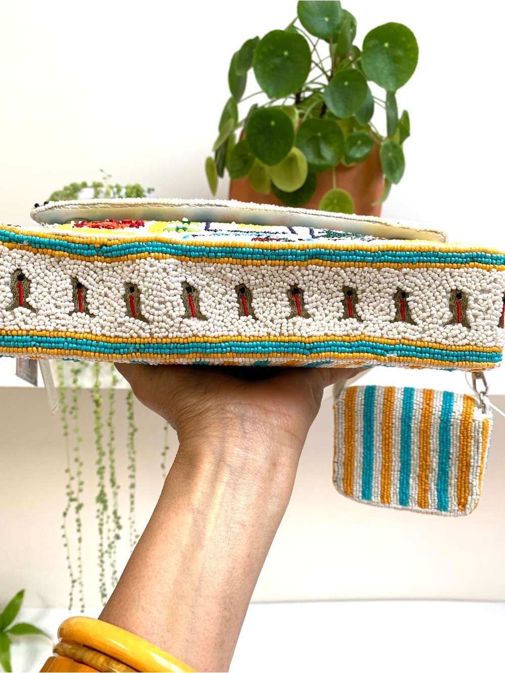 Viral beaded Lobster Ocean Fish Hearts Summer Sea Life Motif Shoulder Bag w/Mini - Picture 9 of 11
